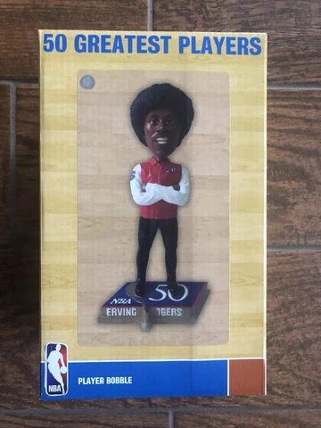 Dr. J ~ Julius Erving NBA 50 GREATEST PLAYERS ~ BIG FRO 76ers Bobble Bobblehead Cover