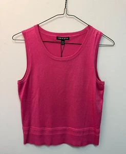 NWT Cable & Gauge Rose Colored- Med- Sleeveless Sweater Shell - Picture 1 of 5