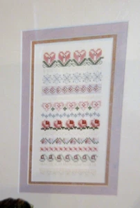 Just Nan ENCHANTED HEARTS Cntd Cross Stitch Pattern w/ Emb Pack,DMC & Diagrams - Picture 1 of 3