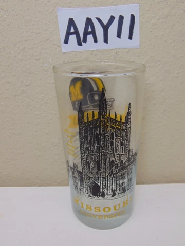VINTAGE 1972 MISSOURI TIGERS-MIZZOU FOOTBALL GLASS-TUMBLER RARE NCAA Cover