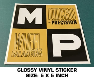 MICRO PRECISION WHEEL BALANCING VINYL DECAL STICKER VINTAGE NASCAR-ROAD RACING  - Picture 1 of 8