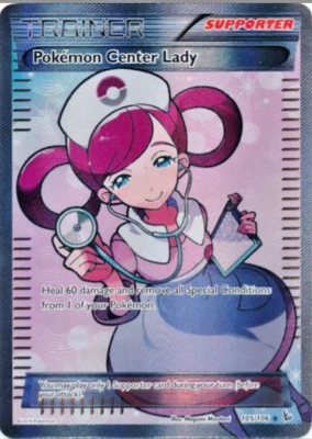 Pokémon TCG - Pokémon Center Lady - Full Art Ultra Rare - XY: Flashfire Singles - Image 1 of 2