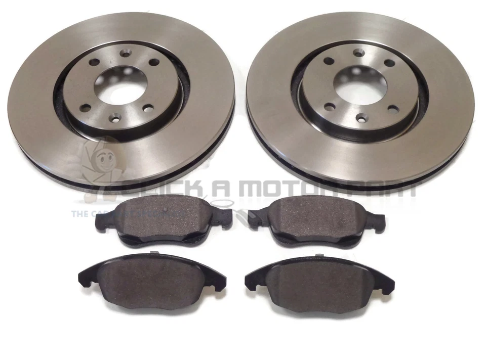 CITROEN C4 GRAND PICASSO 1.6 E-HDi 14-15 FRONT 2 BRAKE DISCS & PADS 5 STUD CHECK - Image 1 of 1