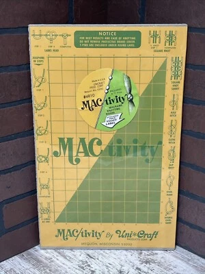 Vintage Nuovo Macramè Lavagna da Lavoro e T-Pins MAC/presepe Uni Artigianale Sigillato 12”x19” - Immagine 1 di 4