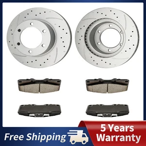 318.5mm Front Drilled Brake Rotors Ceramic Pads for Toyota 4Runner 1996-2002 - Bild 1 von 14