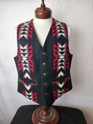 🔥🚨Vintage Pendleton Vest High Grade Westernwear SZ 40 Wool Aztec Rare! - Image 1 of 4