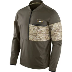 Nike Baltimore Ravens DigiCamo Salute Service Hybrid Half-Zip Lightweight JACKET - Picture 1 of 12