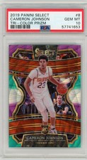 2019 Panini Select Cameron Johnson Tri-Color Prizm RC #8 PSA 10 Suns Rookie Card