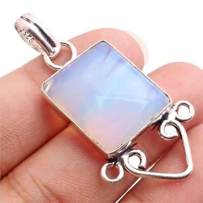 Opalit Edelstein 925 Versilberter Anhänger Handmade Schmuck Geschenk 4cm P-12661 - Bild 1 von 3