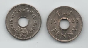 FIJI FIDJI 1 penny 1966 km 21 CuNi UNC - Bild 1 von 3