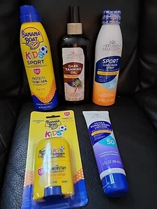 (5) Banana Boat Kids Sport Stick, Spray Sunscreen Lot 9 - Picture 1 of 6