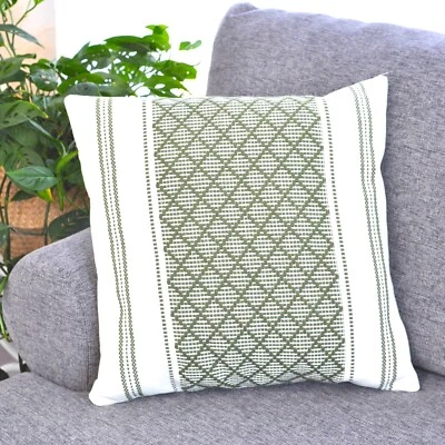 Capas de travesseiro de designer com padrão quadriculado e listras para almofadas de luxo - Imagem 1 de 4