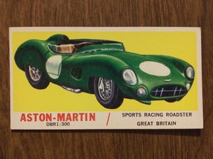 1961 TOPPS SPORTS CAR CARD #16 ASTON-MARTIN BBR1/300.  Great Card! Rare!