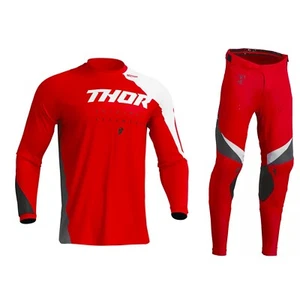 THOR PRIME SECTOR MOTOCROSS MX KIT PANTS JERSEY - RED / WHITE / BLACK - Picture 1 of 6
