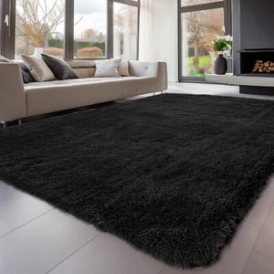 Washable Large Fluffy Shaggy Rug – Soft Area Carpet for Living/Bedroom - Picture 1 of 36