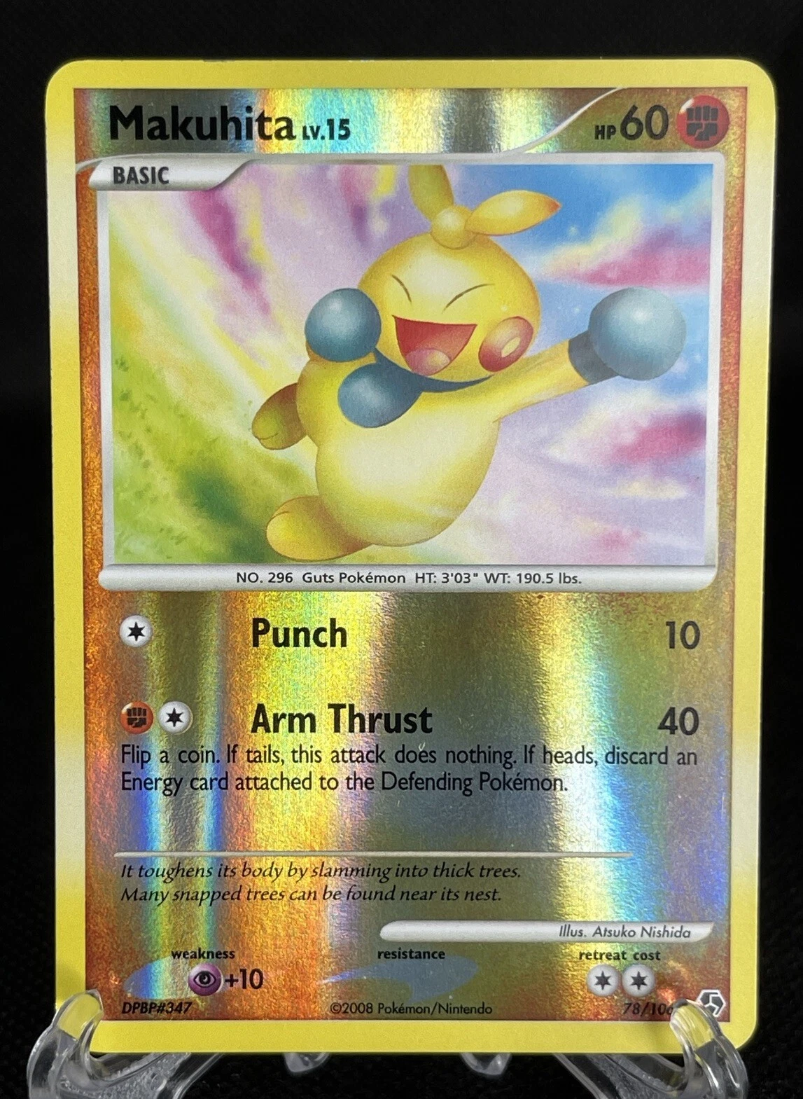 Makuhita 78/106 Pokemon Cards: Great Encounters Reverse Holo: LP/NM Diamond & P