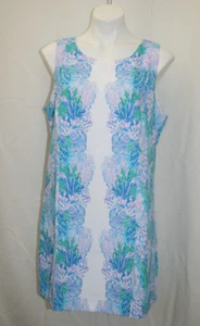 Lilly Pulitzer Cordelia Shift Romper Las Olas Strong Current Sea 012815 Sz 14 NW - Picture 1 of 9