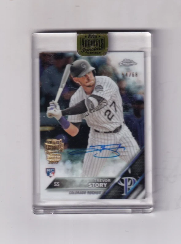 2017 TREVOR STORY TOPPS ARCHIVES  AUTO/AUTOGRAPH 54/66 COLORADO ROCKIES/RED SOX - Image 1 of 2