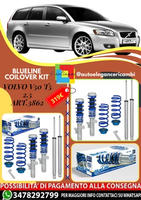 🎀Art.3862 Kit assetto sportivo a ghiera BlueLine adatto per Volvo V50 T5 2.5🎀 - Imagen 1 de 4