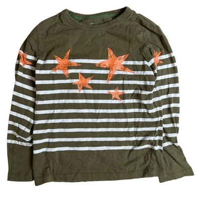 Mini Boden 6-7 Boys Green/White Long-Sleeve 100% cotton Shirt  - Image 1 of 4