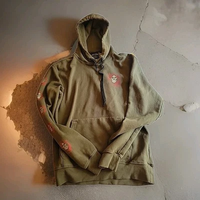 Sullen Craft Collective Drawing Dead Hoodey 长袖 尺寸 M 绿色 完好 — 第 1/4 张图片