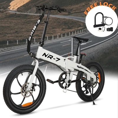 Bicicleta eléctrica plegable de 30 MPH velocidad para adultos 36 V 10 AH 50 millas de alcance 20" Foto 1 de 4