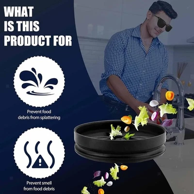 Garbage Disposal Splash Guard 3 3/8" Replacement Removable Easy Installation - Image 1 of 4