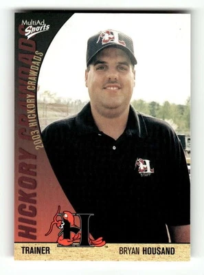 2003 Multi-Ad Hickory Crawdads Update #4 Bryan Housand NM-MT very rare BXCP02 - Image 1 of 2