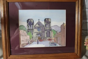 Robert G Stevens Watercolor "St. Francis Cathedral" Purchased in 2002 - Picture 1 of 10