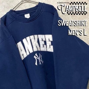 Adidas MLB Yankees Embroidered Sweatshirt Vintage Used From Japan - Picture 1 of 8
