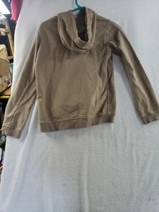 Nike Boy’s Tan Print Logo Hoodie Size XL (5-6)Years With Kangaroo 🦘 Pocket - Picture 1 of 5