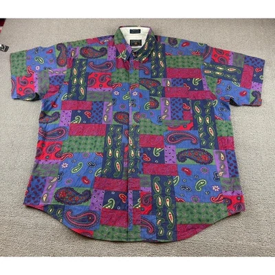 Camisa vintage Chaps Ralph Lauren de cachemira con botones XL manga corta para hombre Foto 1 de 4