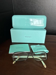 Tiffany & Co Rectangle Havana Blue Italian Made TF2061 8134 52016 135 - Picture 1 of 6