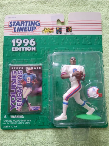 1996 Steve McNair Houston Oilers Starting Lineup Rookie Figure TN Titans NFL NMT Cover