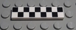 Lego Piastrella - Mattonella 1x4 Con Decorazione Bianco Nero - Picture 1 of 1