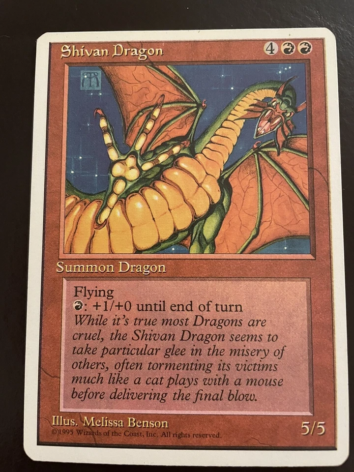 Shivan Dragon  (4th Edition), Magic Karte MtG, Shivan-Drache Vintage Kult - Bild 1 von 1