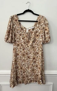 Faithfull The Brand Minikleid Gr. M USA 6 Agathe Wiley Blumen Ballonärmel - Bild 1 von 9