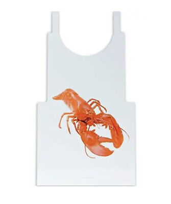 New 25 PACK OF DISPOSABLE CLEAR PLASTIC LOBSTER BIBS • 14.52£