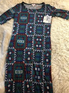 LuLaRoe Julia Talla XS Mujer Camiseta Vestido Azul Diseño Nuevo/Etiquetas Manga Corta - Imagen 1 de 3