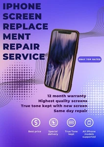 Apple iPhone Screen Replacement Repair Service - All iPhone Model TRUE TONE KEPT - Picture 1 of 1