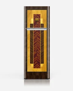 Envoltura de nevera para puerta de hotel Art Deco, calcomanía. Frigorífico. Peel n Stick, brillante - Imagen 1 de 15