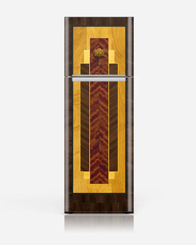Art Deco Hotel Door Fridge Wrap, Decal. Refrigerator. Peel n Stick, Glossy - Image 1 of 4