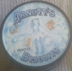 V VACÍO S/H COLECCIONISTAS ESTAÑO ARNOTT'S FAMOSAS GALLETAS HADAS 22X11X22 CM - Imagen 1 de 5