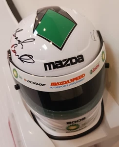 Bell LeMans Autographed Signed Mini Helmet Mazda BP Gerardo BONILLA & Ben DEVLIN - Picture 1 of 5