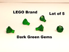 LEGO Green Jewels Lot of 5 Faux Emerald Rock Mineral Jewels Treasure Loot Geode