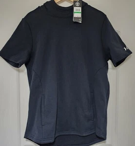 Under Armour Hoodie Womens Large Black  Short Sleeve   - Picture 1 of 6