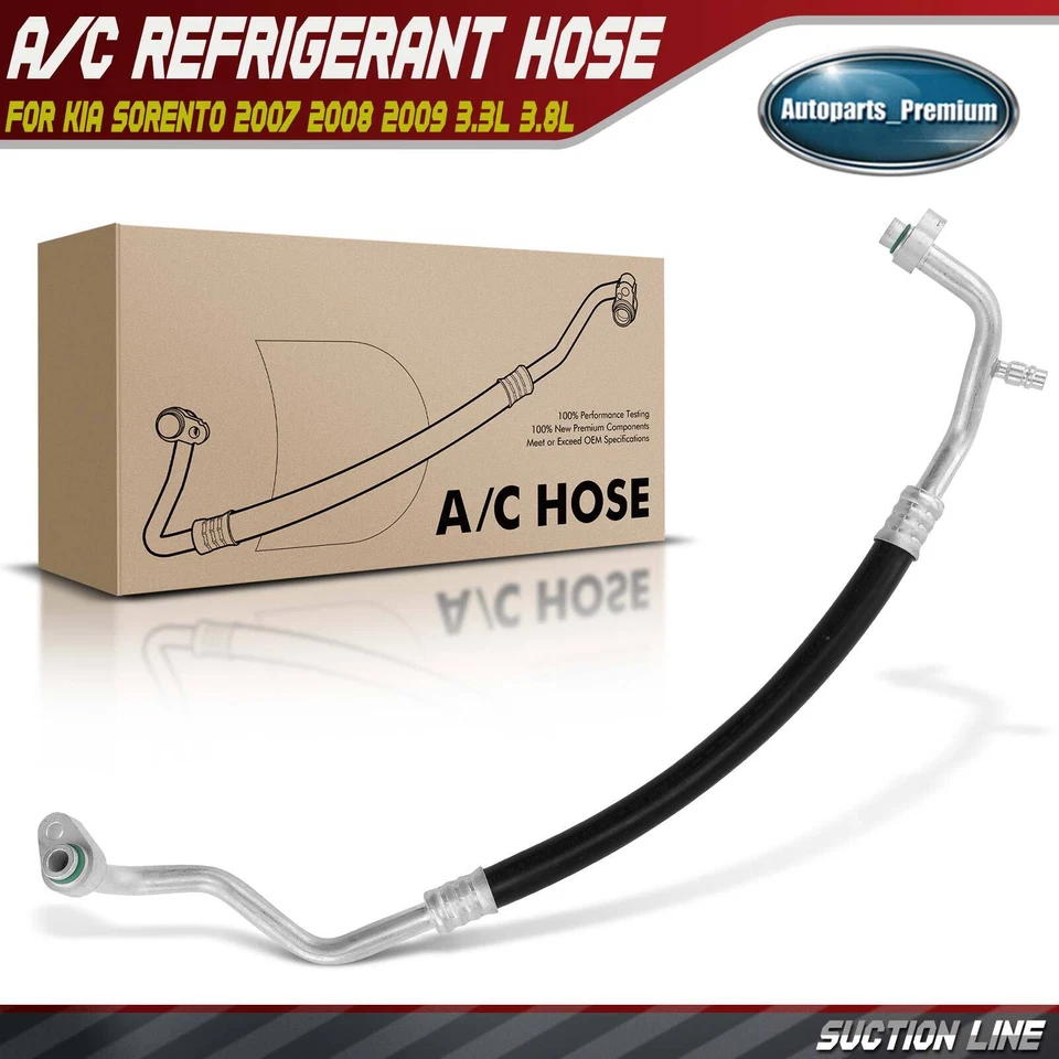 Шланг всасывающей линии кондиционера для компрессора на испаритель Kia Sorento 2007 2008 2009 годов выпуска - Изображение 1 из 4
