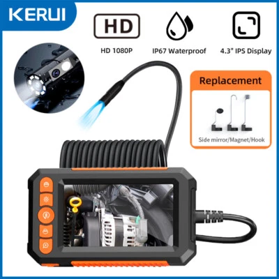 KERUI Endoscope Camera with Light,4.3" HD 1920P Snake Inspection Camera,16.4ft