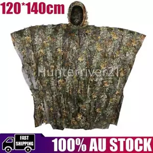 3D Camouflage Suits Ghillie Suit Leaves Poncho Stealth Cloak Camo Jungle - Picture 1 of 11