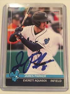 James Parker Everett Aquasox 2022 Autographed Card Seattle Mariners Signed